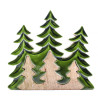 2x Stratený v Lese - Drevená 3D Dekorácia Tri Stromy - 20x23cm