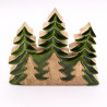 2x Stratený v Lese - Drevená 3D Dekorácia Tri Stromy - 20x23cm