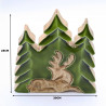 2x Stratený v Lese - Drevená 3D Dekorácia Jeleň v Lese - 23x20cm