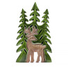 3x Stratený v Lese - Drevená 3D Dekorácia Jeleň v Lese - 25x15cm