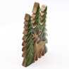 3x Stratený v Lese - Drevená 3D Dekorácia Jeleň v Lese - 25x15cm