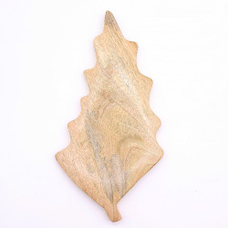 2x Stratený v Lese - Drevená Smaltová Miska s Motívom Listu - 33x17cm