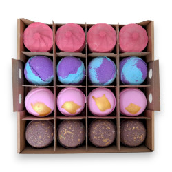 16x Šumivé Bomby - Objavte 4 kusy z každého Balenia Dubai, Amethyst, R