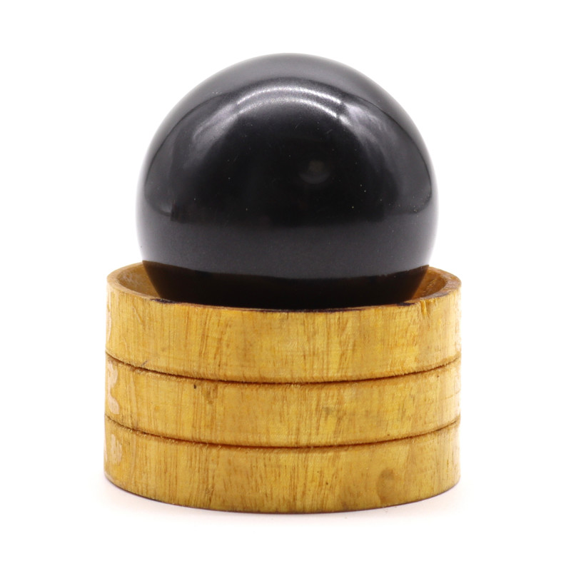 Krištáľová Guľa z Drahokamu 40mm - Turmalín so Stojanom