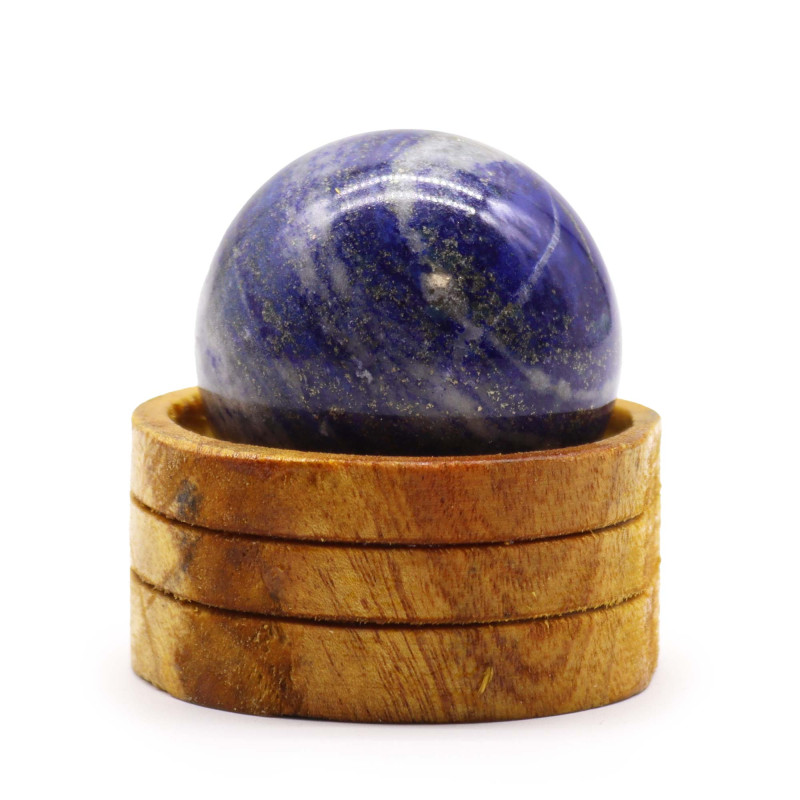 Krištáľová Guľa z Drahokamu 50mm - Afganský Lapis so Stojanom