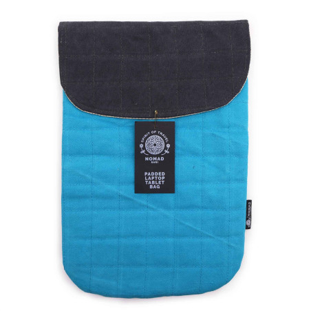 Polstrovaná Taška na Notebook - Tyrkysová - 14oz, Stonewash