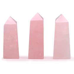 3x Drahokam Obelisk Hroty cca 5 cm - Ruženín