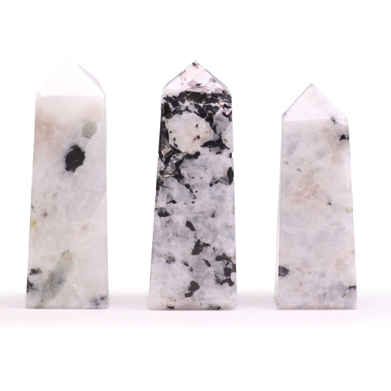 3x Drahokam Obelisk Hroty cca 5 cm - Mesačný Kameň