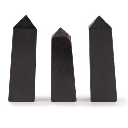 3x Drahokam Obelisk Hroty cca 5 cm - Turmalín