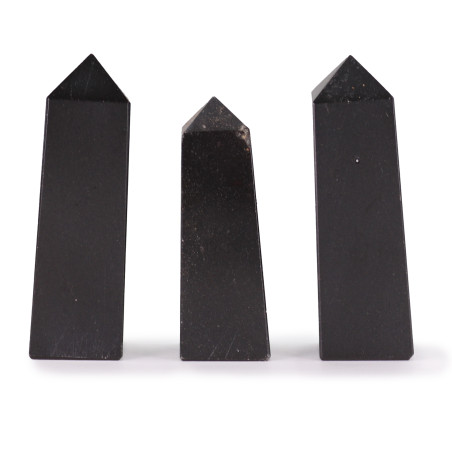 3x Drahokam Obelisk Hroty cca 5 cm - Turmalín