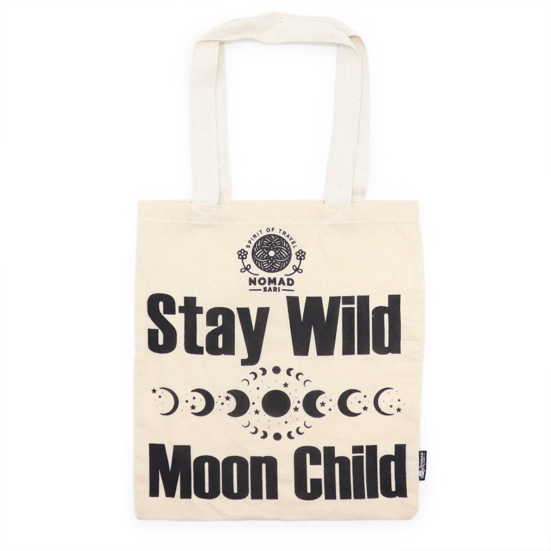 10x Ikonická Základná Taška - Stay Wild, Moon Child - (40x36cm) - Prír