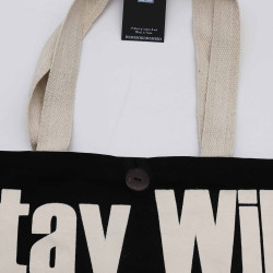 5x Ikonická Základná Taška - Stay Wild, Mood Child - Čierna Prírodná 1