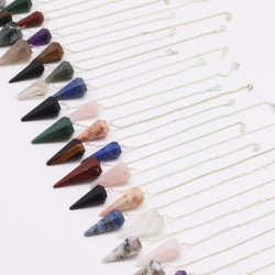 36x Štartér Kyvadla s Drahokamom (12 x 3 kryštály) 4 cm – Pyramídy so 