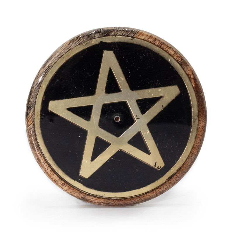 10x Stojan na Vonné Tyčinky - Zlatý a Čierny na Mangovom Dreve - Penta