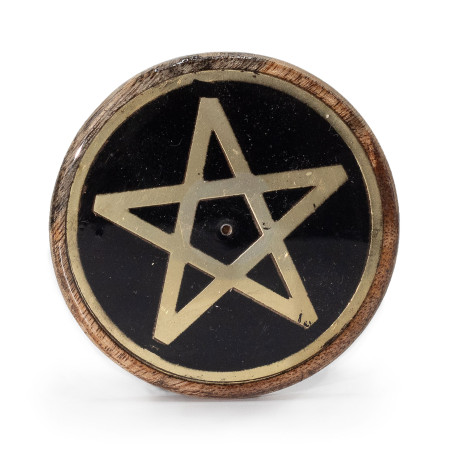 10x Stojan na Vonné Tyčinky - Zlatý a Čierny na Mangovom Dreve - Penta