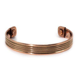 6x Medené Náramky s Magnetmi a Reliéfnym Vzorom (rôzne druhy)