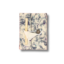 Stredný Bavlnený Zápisník Lokta Mix Modrej (15x12cm) - 45 listov