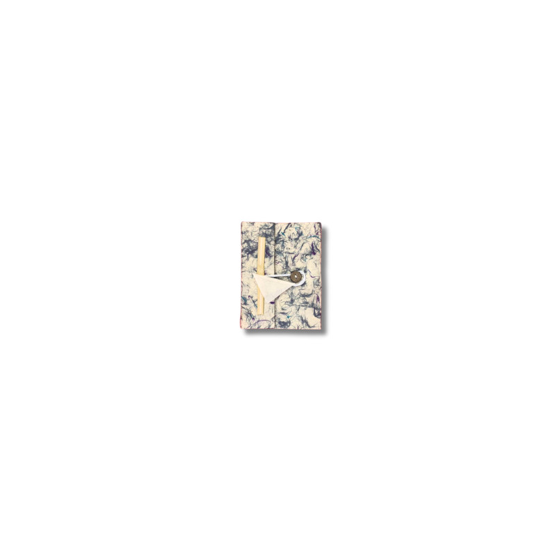 Stredný Bavlnený Zápisník Lokta Mix Modrej (15x12cm) - 45 listov