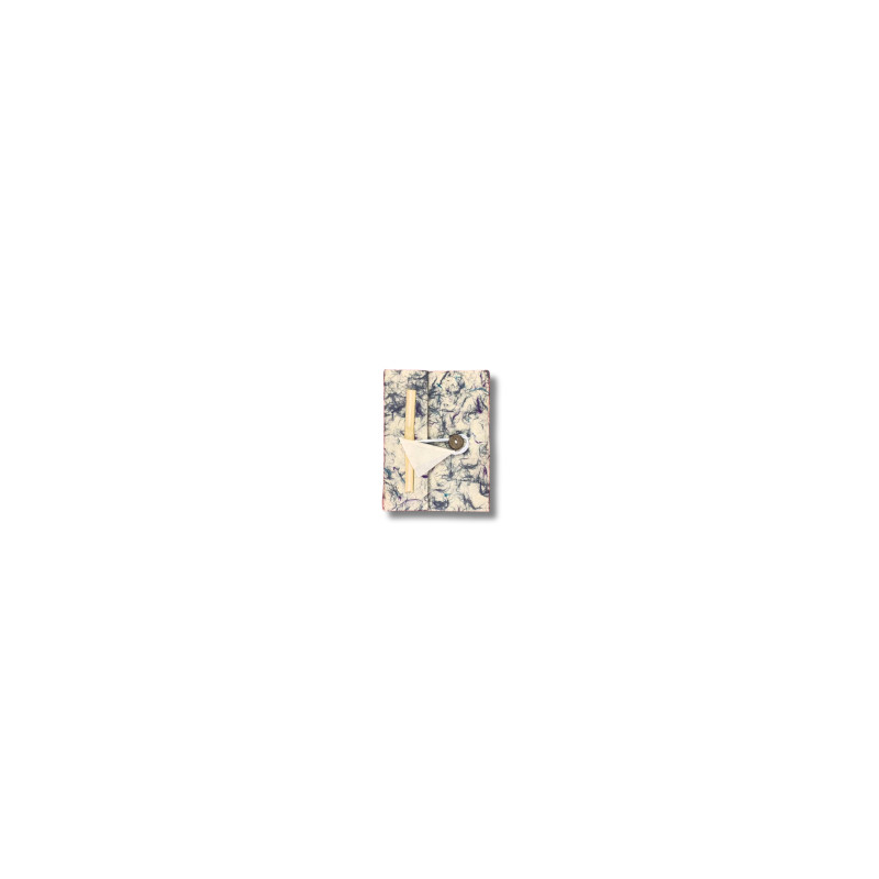 Malý Bavlnený Zápisník Lokta Mix Modrej (12x8cm) 40 listov
