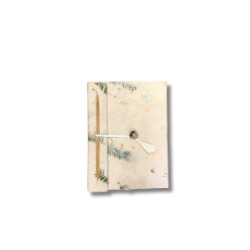 Malý Zápisník z Lokta Papiera so Zmiešaným Kvetinovým Motívom (12x8cm)