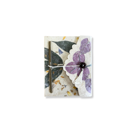 Stredný Zápisník z Lokta Papiera s Motívom Bugenviley (15 × 12 cm) – 4