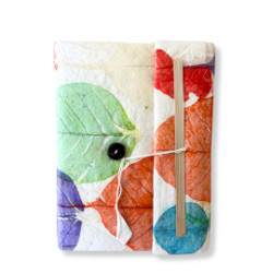 Veľký Zápisník z Lokta Papiera s Farebnými Listami (21 × 15 cm) – 45 L