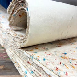 10x Baliaci Papier Lokta (51x76cm) - Mix Bavlna s Kvetmi