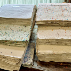 10x Baliaci Papier Lokta (51x76cm) - Modrá Bavlna