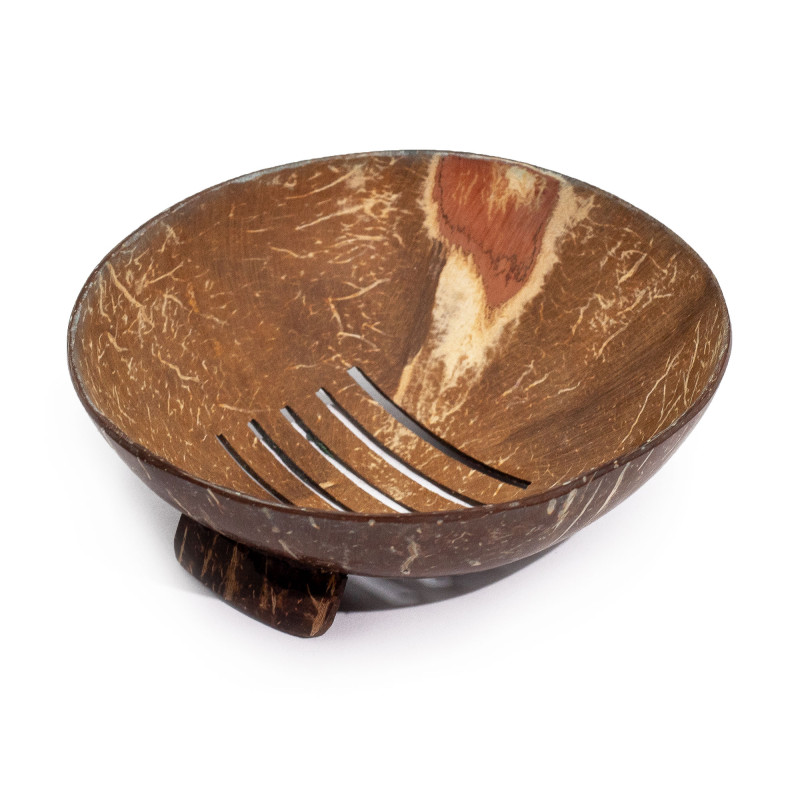 5x Prírodná Miska na Mydlo z Kokosu - Okrúhla - 11 cm