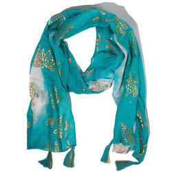 Nomad Sari - Letná Šatka - 180x50cm - Korytnačka - Tyrkysová