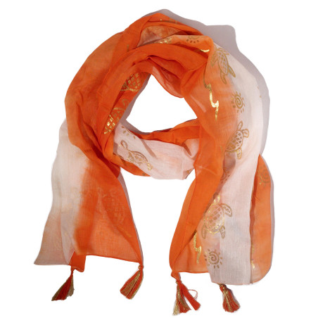 Nomad Sari - Letná Šatka - 180x50cm - Korytnačka - Koralová