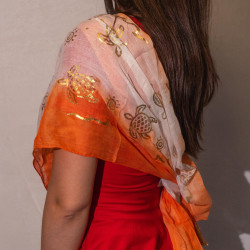 Nomad Sari - Letná Šatka - 180x50cm - Korytnačka - Koralová