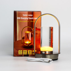 Dotyková Lampa - Krištáľový Lampáš - USB (C) - Nabíjateľný (2000 W)