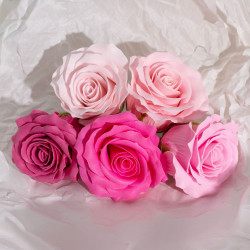 25x Mydlové Kvety pre Šikovné Ruky - (5-vrstvová) Ruža - Hodvábne Zdob