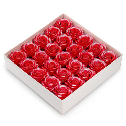 25x Mydlové Kvety pre Šikovné Ruky - (5-vrstvová) Ruža - Hodvábne Zdob