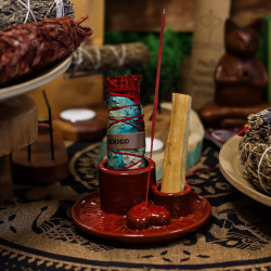 Stojan na Palo Santo a Vydymovadlá - Mandala - Metalická Dúha