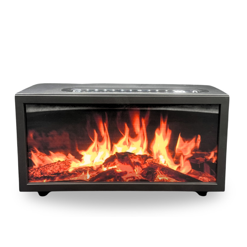 Aróma Difuzér Efekt Plameňa so Zvukom Vtákov - Čierny USB - Meniace Fa