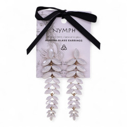 Náušnice Perla - Vintage Sklo - Dlhé Visiace