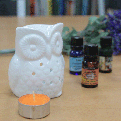 Klasická Biela Aroma Lampa - Vysoká Sova