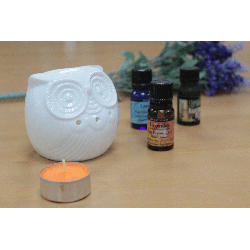 Klasická Biela Aroma Lampa - Nízka Sova