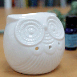 Klasická Biela Aroma Lampa - Nízka Sova