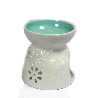 Klasická Biela Aroma Lampa - Kvetinový Vzor