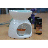 Klasická Biela Aroma Lampa - Kvetinový Vzor