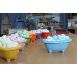 4x Keramická Mini Vanička - Svetlo Modrá