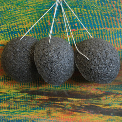 6x Špongia Konjac - Čierna