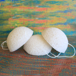 6x Špongia Konjac - Biela