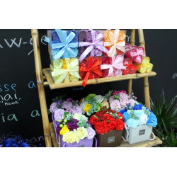 3x Sada 9 Mydlových Kvetov - Svadobné Modré