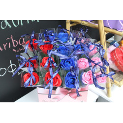 6x Mydlový Kvet - Červená Ruža