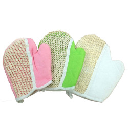 4x Jutová Rukavica - Extra Exfoliačná