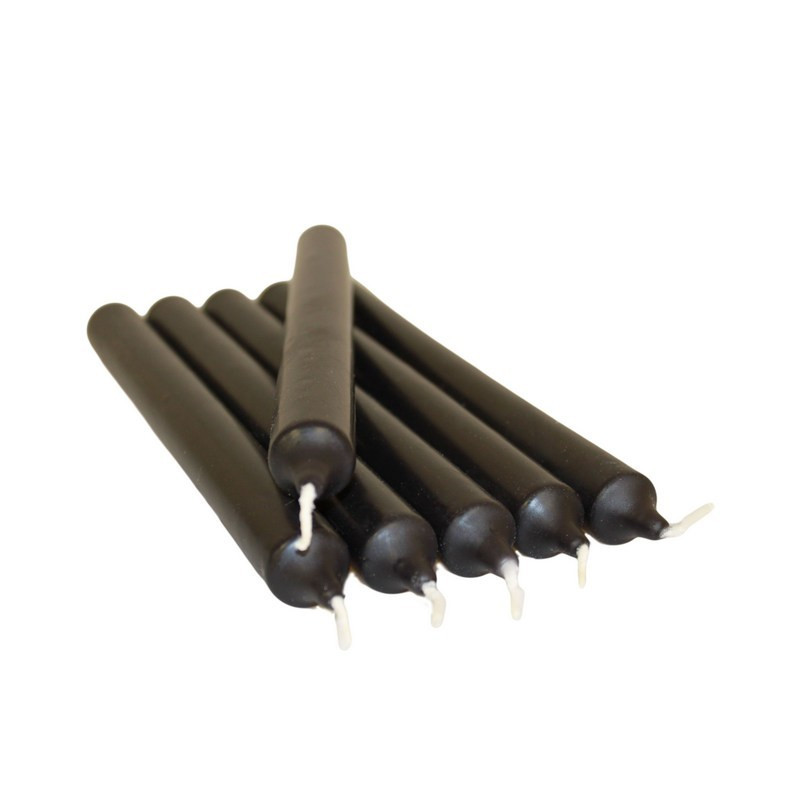 100x Stolové Sviečky - Čierna